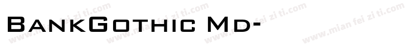 BankGothic Md字体转换